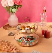 Fecra Loren Katlı Kase Altın Fileli - 3