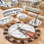 Fecra Feza 35 Parça Gold Fileli Kahvaltı Seti - 1