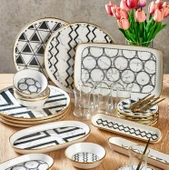 Fecra Feza 35 Parça Gold Fileli Kahvaltı Seti - 3