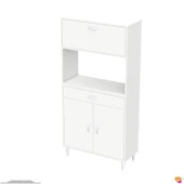 Modilayn VİO (75x163,4x32.5 cm) Çekmeceli, Kapaklı, Ekmeklikli. Mini/Midi Mikrodalga Mutfak Dolabı - 9