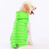 Pawstar Railway Neon Green Su İtici Orta-Büyük Irk Köpek Yelek Yağmurluk - 2