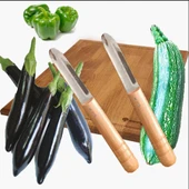 Ahşap Saplı Patlıcan, Kabak, Patates, Biber Oyma Bıçağı - Oyacak x 2 Adet - 2