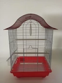 QH 1218A Kuş Kafesi  34,5x28x54,5 cm Kırmızı Kanarya Muhabbet Kuşu için - 1