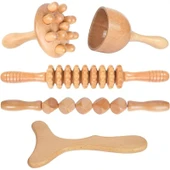 Valkyrie 5’lü Medikal Ahşap Maderoterapi Masaj Seti Vücut Şekillendirme & Derin Masaj Lenfatik Drenaj Seti - 1