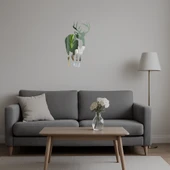 Geyik Silüeti ve Ağaç Detaylı Duvar Aynalı Tablosu thumbnail 5