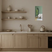 Zarif Çiçek Desenli  İç Mekan Aynalı Tablosu thumbnail 3