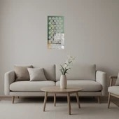 Çiçek Motifli Dekoratif Duvar Aynalı Tablosu thumbnail 1