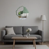 Modern Sanat Kadın Yüzü Dekoratif Duvar Aynalı Tablosu thumbnail 5