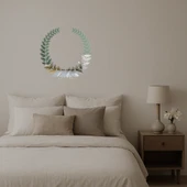 Yuvarlak Zeytin Dalı Tasarımlı Dekoratif Aynalı Tablo thumbnail 2