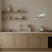 Sultan Papağanı Motifli Dekoratif Aynalı Tablo thumbnail 3