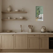 Abstrakt Çiçek Desenli Dekoratif Aynalı Tablo thumbnail 3