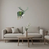 Siluet Geyik ve Ağaç Dekoratif Aynalı Tablo thumbnail 1