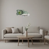 Vintage Araba Görselli  Dekoratif Aynalı Tablo thumbnail 1