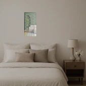 Modern Çiçek ve Geometrik Desenli  Duvar Sanatı thumbnail 2