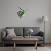 Siluet Geyik ve Ağaç Dekoratif Aynalı Tablo thumbnail 5