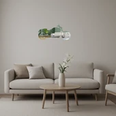 Modern Stil  Motosiklet Aynalı Tablo thumbnail 1