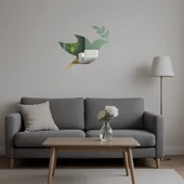 Barış Güvercini ve Zeytin Dalı Dekoratif Aynalı Tablo thumbnail 2