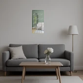 Soyut ve Çiçek Desenli  Dekoratif Aynalı Tablo thumbnail 5