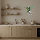 Kuş Ailesi Dekoratif Aynalı Tablo - Aile ve Birliktelik thumbnail 4