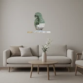 Yeşil Papağan Dekoratif  Duvar Aynalı Tablosu thumbnail 1