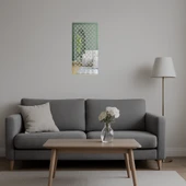 Abstrakt Çiçek Desenli Dekoratif Aynalı Tablo thumbnail 2