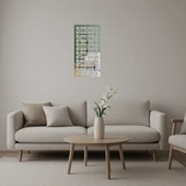 Modern Çiçek Motifli  Duvar Aynalı Tablosu thumbnail 1