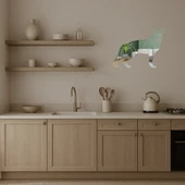 Renkli Köpek Dostlar Dekoratif Aynalı Tablo thumbnail 3