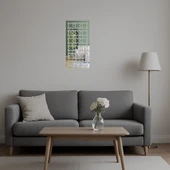 Soyut Çiçek Desenli  Dekoratif Aynalı Tablo thumbnail 3