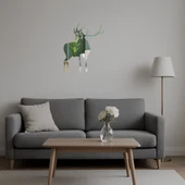 Geyik ve Ağaç Siluetli Dekoratif Aynalı Tablo thumbnail 5