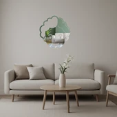 Modern Sanat Kadın Yüzü Dekoratif Duvar Aynalı Tablosu thumbnail 1