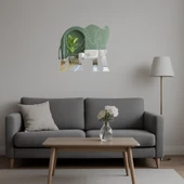 Anne ve Yavru Fil Dekoratif Aynalı Tablo thumbnail 5