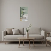 Soyut Yaprak Desenli  Dekoratif Aynalı Tablo thumbnail 1