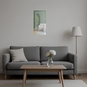 Çiçek ve Geometrik Desenli  Sanat Aynalı Tablosu thumbnail 5