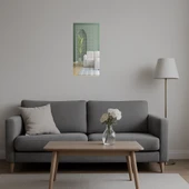 Modern Çiçek ve Abstrakt Aynalı Tablo thumbnail 5