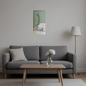 Modern Çiçek Desenli  Duvar Aynalı Tablosu thumbnail 5