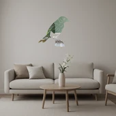 Kuş ve Çiçek Dekoratif Aynalı Tablo - Renkli Bahar thumbnail 1