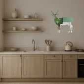 Geyik ve Doğa Siluetli Aynalı Tablo thumbnail 3