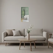 Geometrik Çiçek Desenli  Dekoratif Aynalı Tablo thumbnail 1