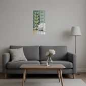 Monokrom Çizgilerle Dekoratif  Aynalı Tablo thumbnail 5