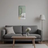 Modern Çiçek Desenli  Duvar Aynalı Tablosu thumbnail 5