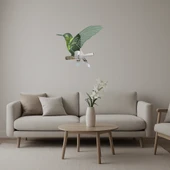 Kuş Ailesi Dekoratif Aynalı Tablo - Aile ve Birliktelik thumbnail 1