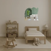 Anne ve Yavru Fil Dekoratif Aynalı Tablo thumbnail 4