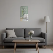 Modern Çiçek Desenli  Aynalı Tablo thumbnail 3