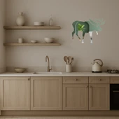 Rustik Geyik Silüeti Dekoratif Aynalı Tablo thumbnail 3