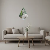 Yaprak Motifli Elmas Şekilli Dekoratif Aynalı Tablo thumbnail 1