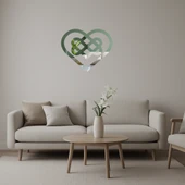 Minimalist Kalp Desenli  Aynalı Tablo thumbnail 1