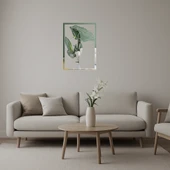 Modern Çiçek Desenli İç Mekan Aynalı Tablosu thumbnail 1