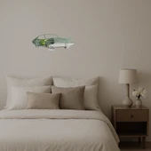 Retro Muscle Car  Dekoratif Aynalı Tablo thumbnail 2