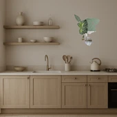 Pastel Çiçek Desenli Dekoratif Aynalı Tablo thumbnail 4