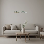 Minimalist 'I Love You'  Aynalı Tablo thumbnail 1